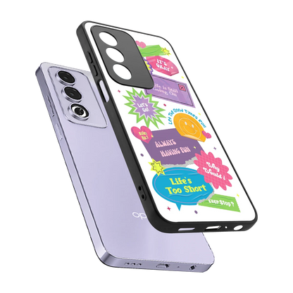 Lesss Go sleek oppo a3 pro cover with tempered glass back and TPU edges