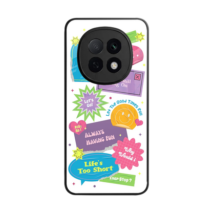 Lesss Go back phone cover | glass case for oppo f29 pro 5g