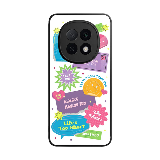 Lesss Go back phone cover | glass case for oppo f29 pro 5g