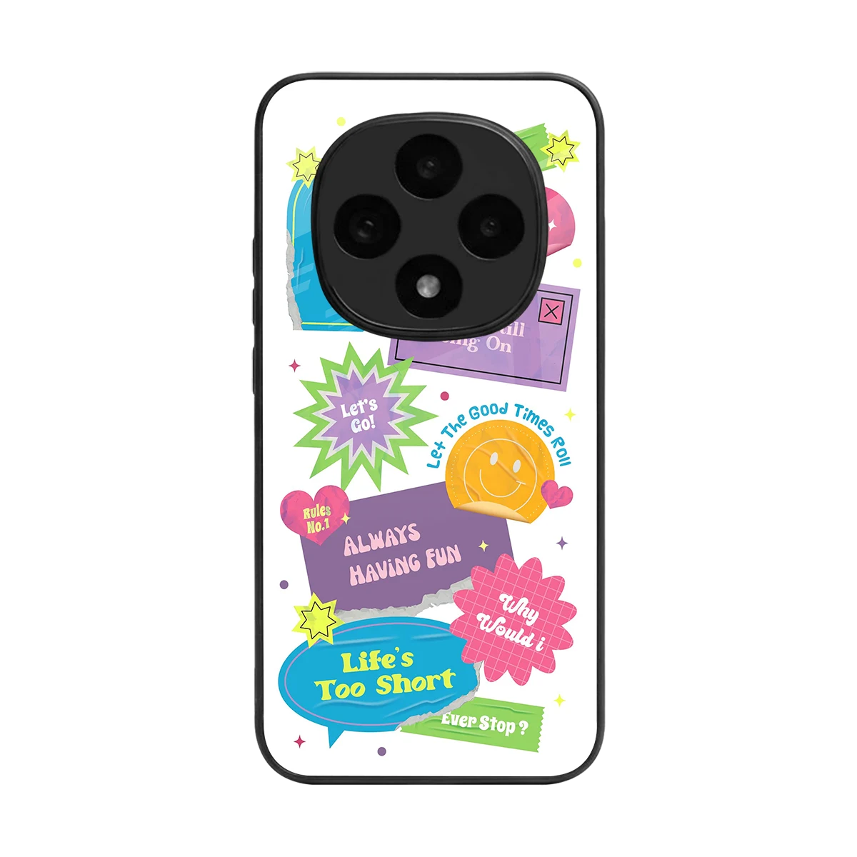 Lesss Go back phone cover | glass case for oppo f31 pro 5g