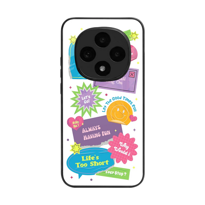 Lesss Go back phone cover | glass case for oppo f31 pro 5g
