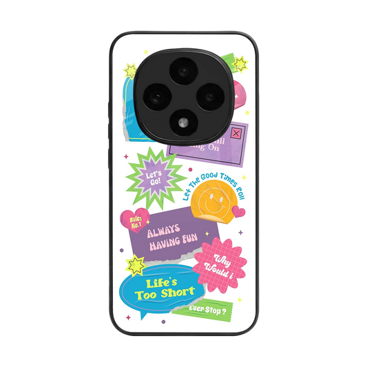 Lesss Go back phone cover | glass case for oppo f31 pro 5g