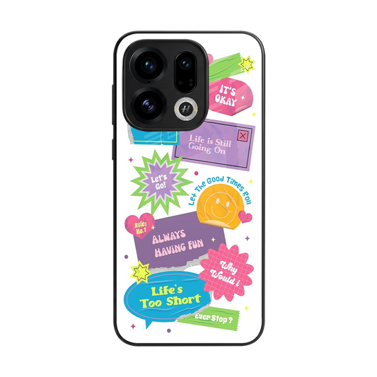 Lesss Go back phone cover | glass case for oppo find x9