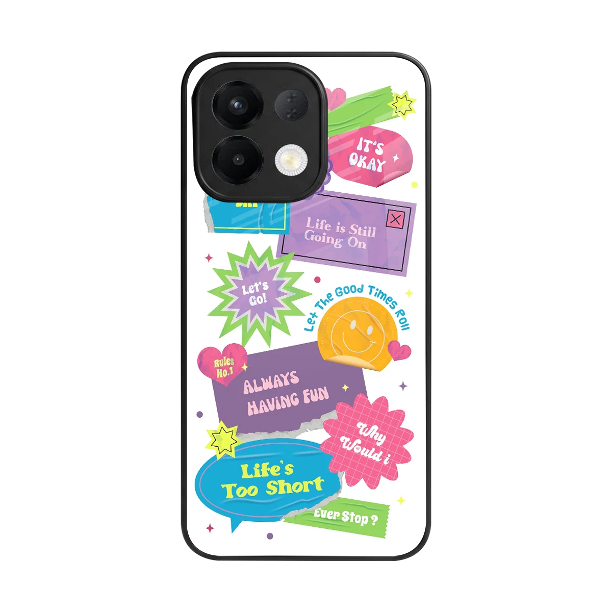 Lesss Go back phone cover | glass case for oppo k13 5g