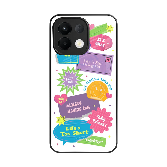 Lesss Go back phone cover | glass case for oppo k13 5g
