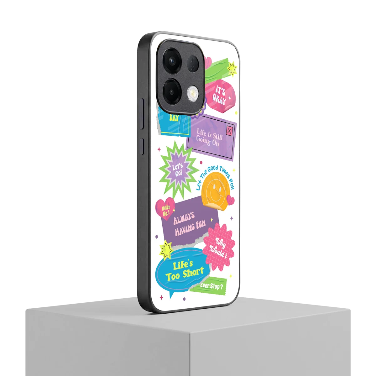 Lesss Go oppo k13 5g mobile cover | shockproof glass phone case