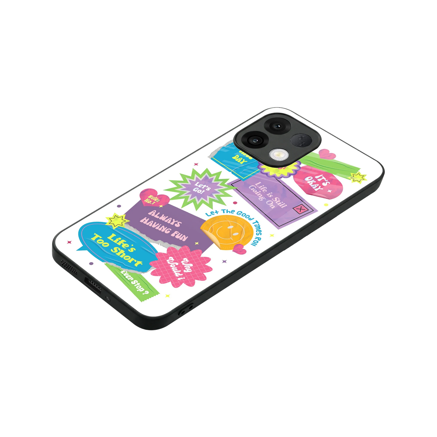 Lesss Go stylish phone case for oppo k13 5g | glossy glass and slim fit
