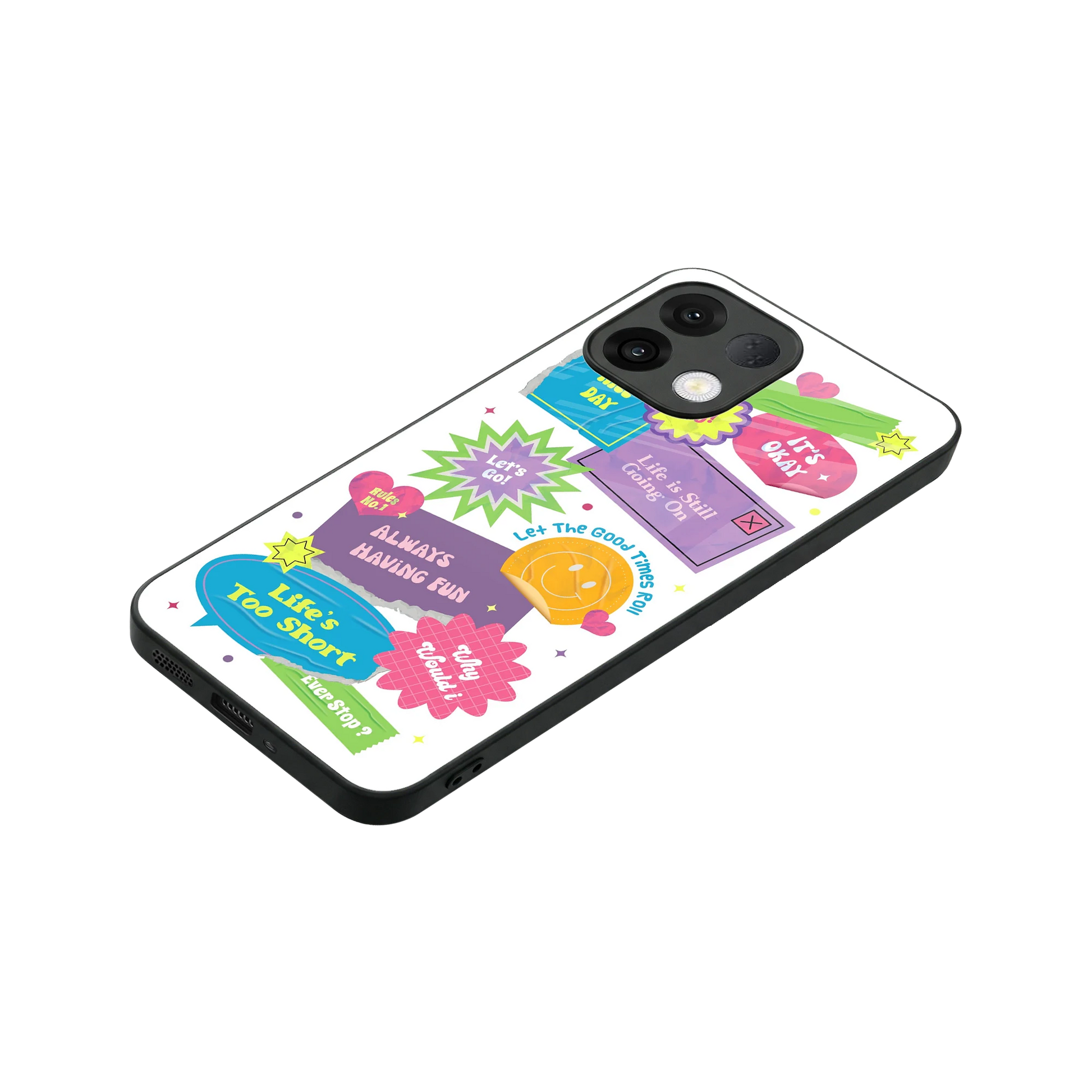 Lesss Go stylish phone case for oppo k13 5g | glossy glass and slim fit