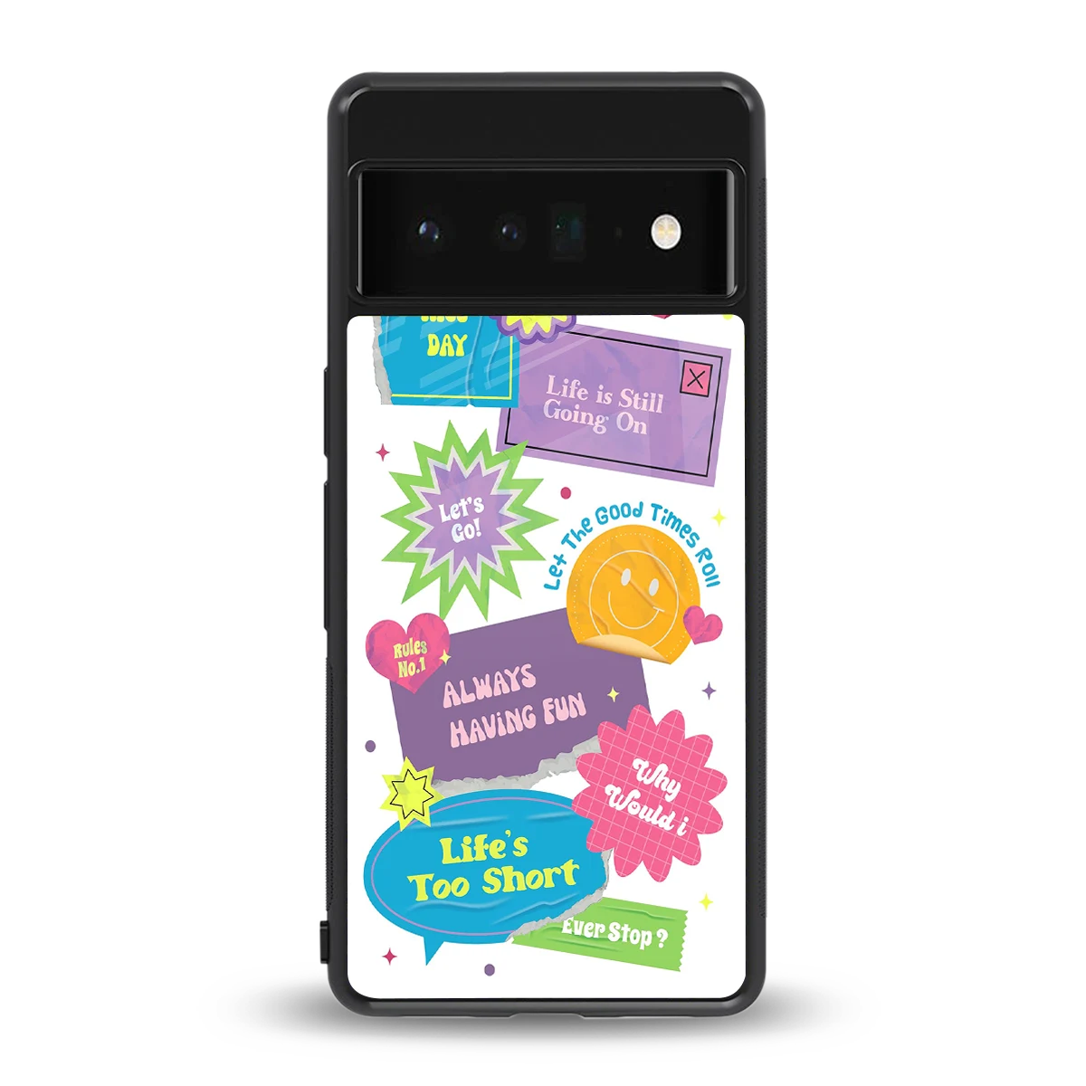 Lesss Go back phone cover | glass case for google pixel 6 pro