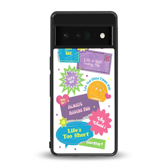 Lesss Go back phone cover | glass case for google pixel 6 pro