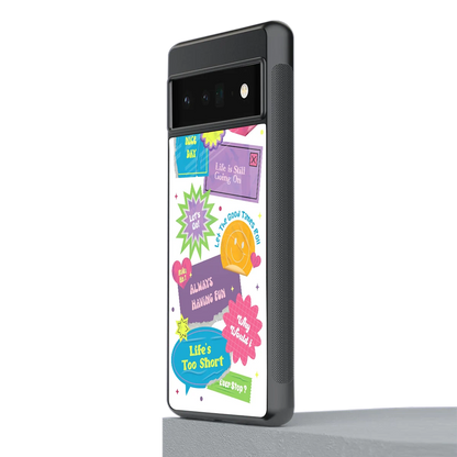 Lesss Go stylish phone case for google pixel 6 pro | glossy glass and slim fit