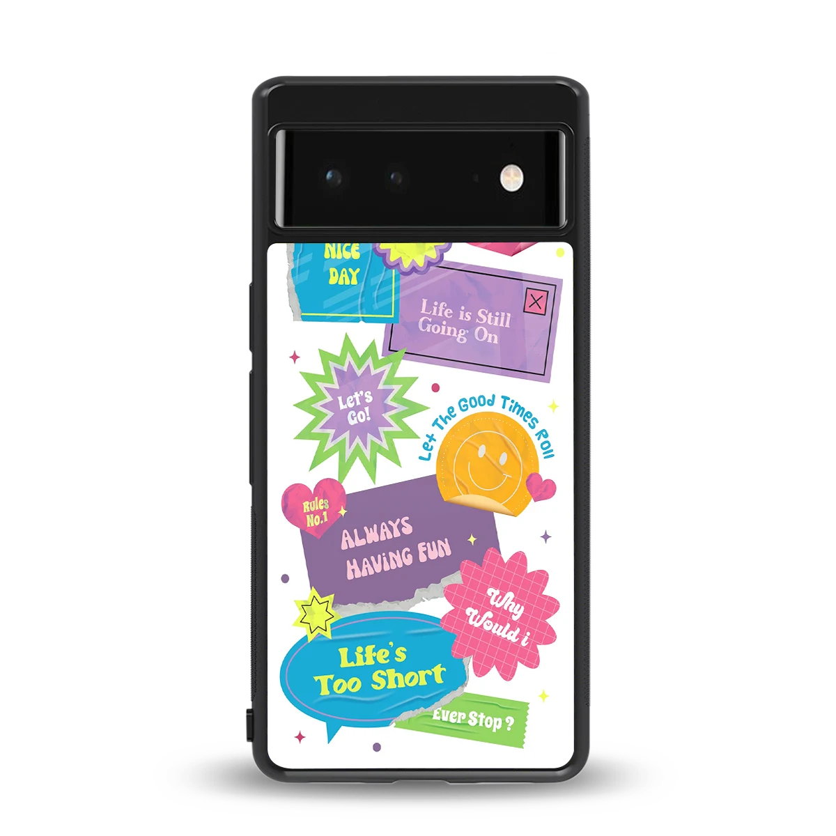 Lesss Go back phone cover | glass case for google pixel 6
