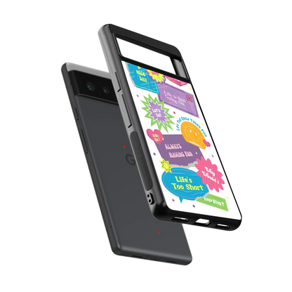 Lesss Go sleek google pixel 6a cover with tempered glass back and TPU edges