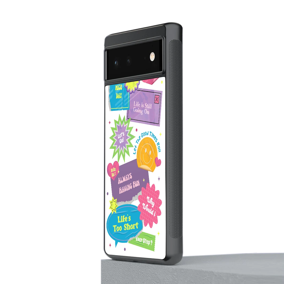 Lesss Go stylish phone case for google pixel 6a | glossy glass and slim fit