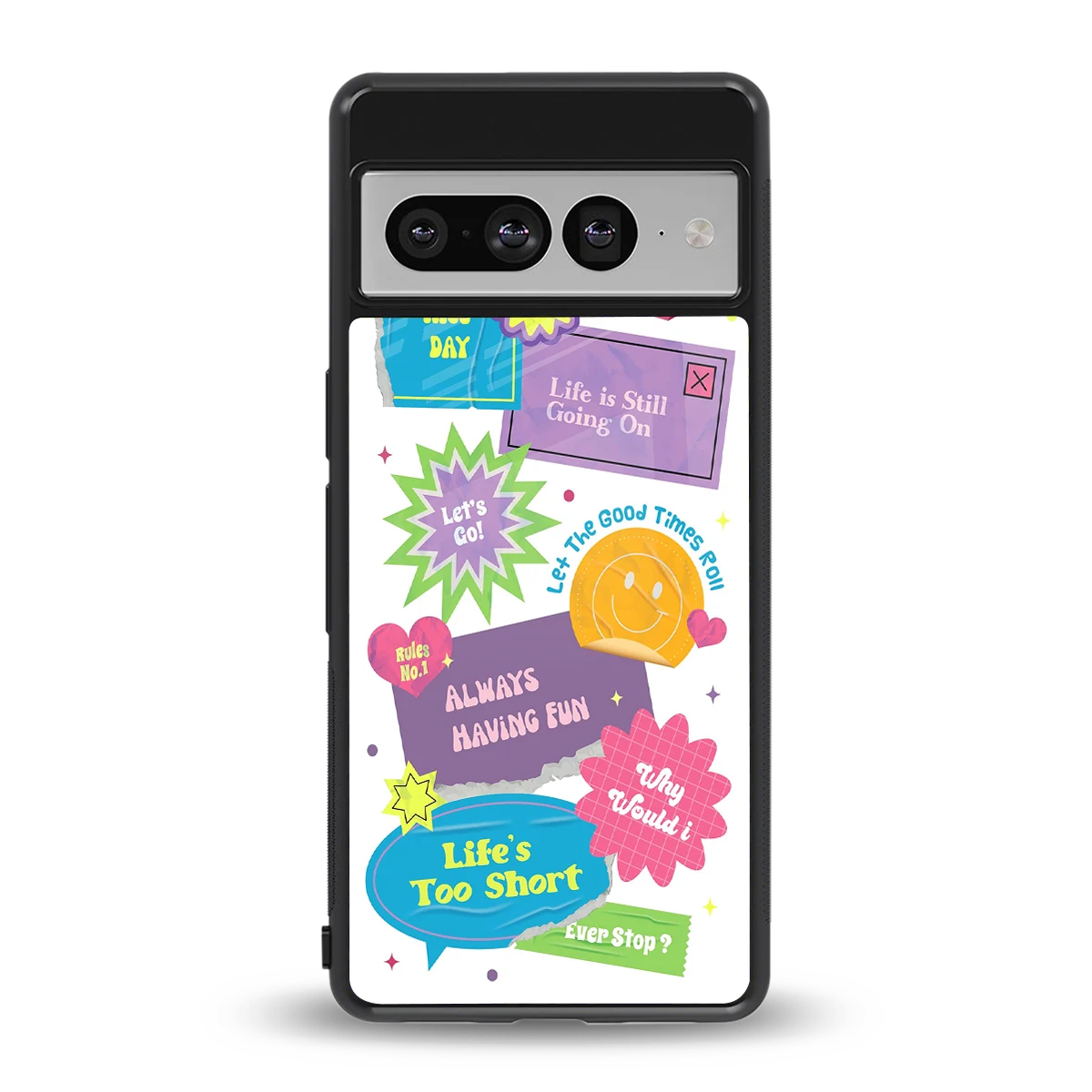 Lesss Go back phone cover | glass case for google pixel 7 pro