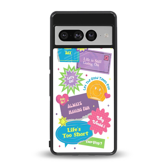 Lesss Go back phone cover | glass case for google pixel 7 pro