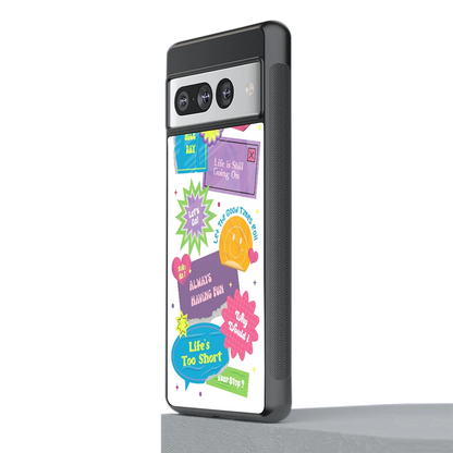 Lesss Go stylish phone case for google pixel 7 pro | glossy glass and slim fit