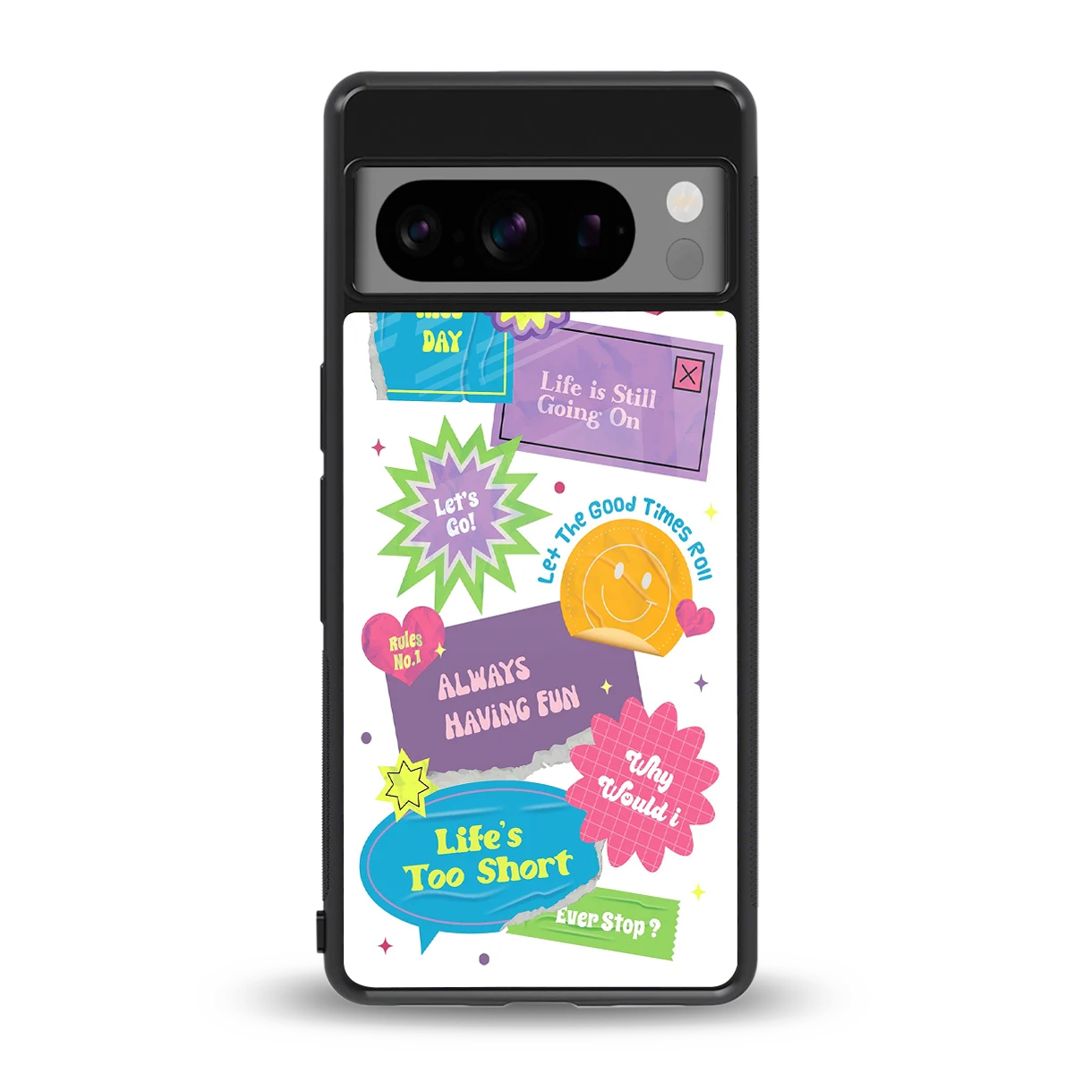 Lesss Go back phone cover | glass case for google pixel 8 pro