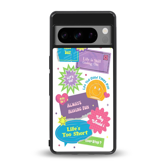 Lesss Go back phone cover | glass case for google pixel 8 pro