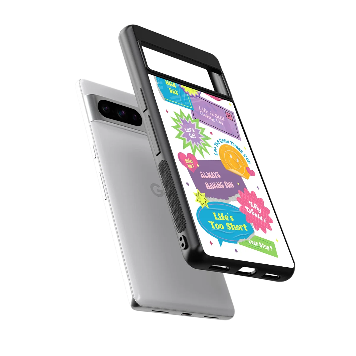 Lesss Go sleek google pixel 8 pro cover with tempered glass back and TPU edges