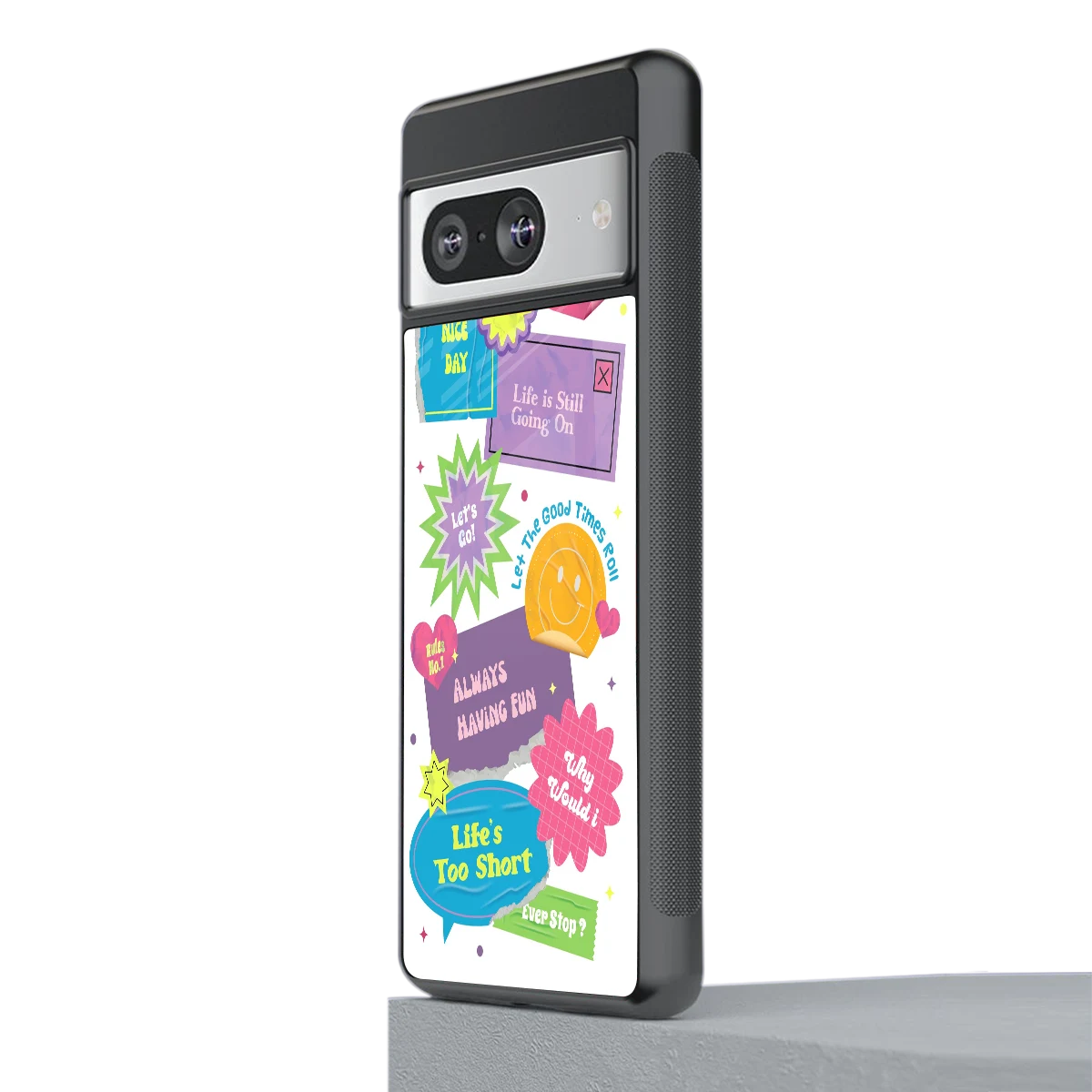 Lesss Go stylish phone case for google pixel 8 | glossy glass and slim fit