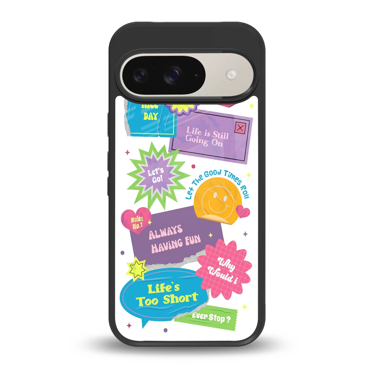 Lesss Go back phone cover | glass case for google pixel 9