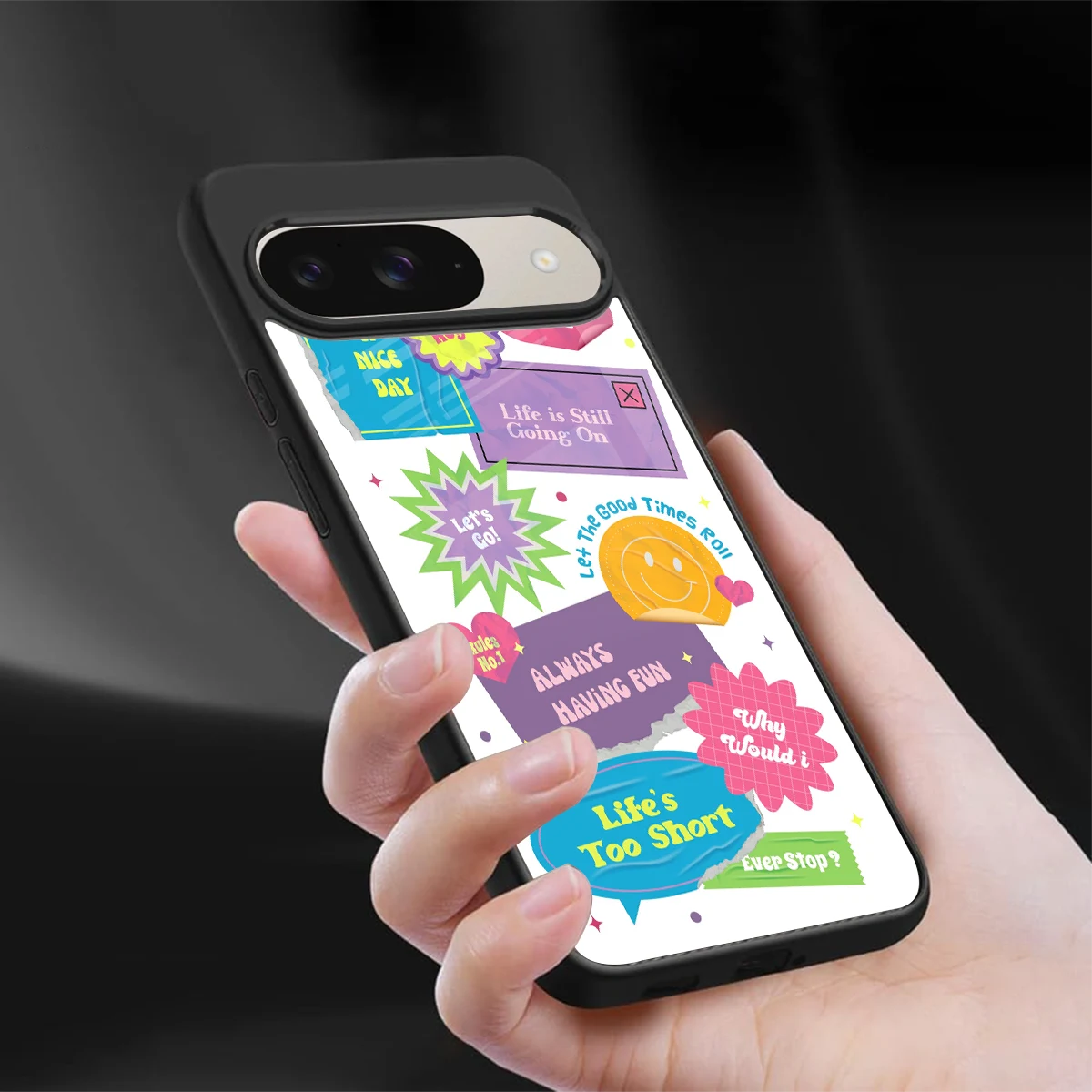 Lesss Go sleek google pixel 9 cover with tempered glass back and TPU edges