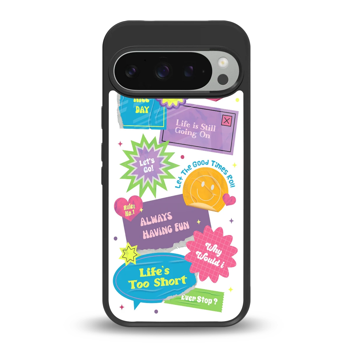 Lesss Go back phone cover | glass case for google pixel 9 pro