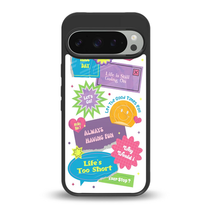 Lesss Go back phone cover | glass case for google pixel 9 pro