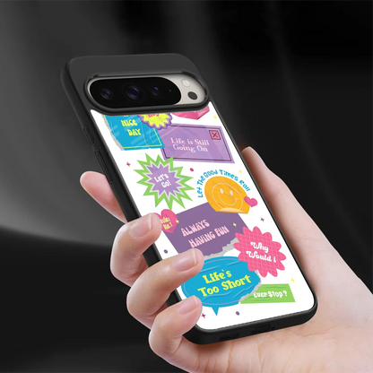 Lesss Go sleek google pixel 9 pro cover with tempered glass back and TPU edges