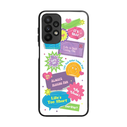 Lesss Go back phone cover | glass case for samsung galaxy a23