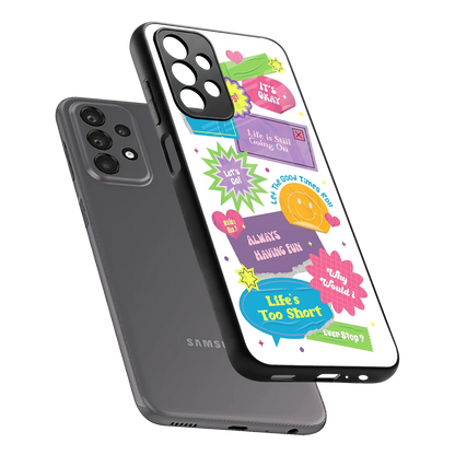 Lesss Go sleek samsung galaxy a23 cover with tempered glass back and TPU edges