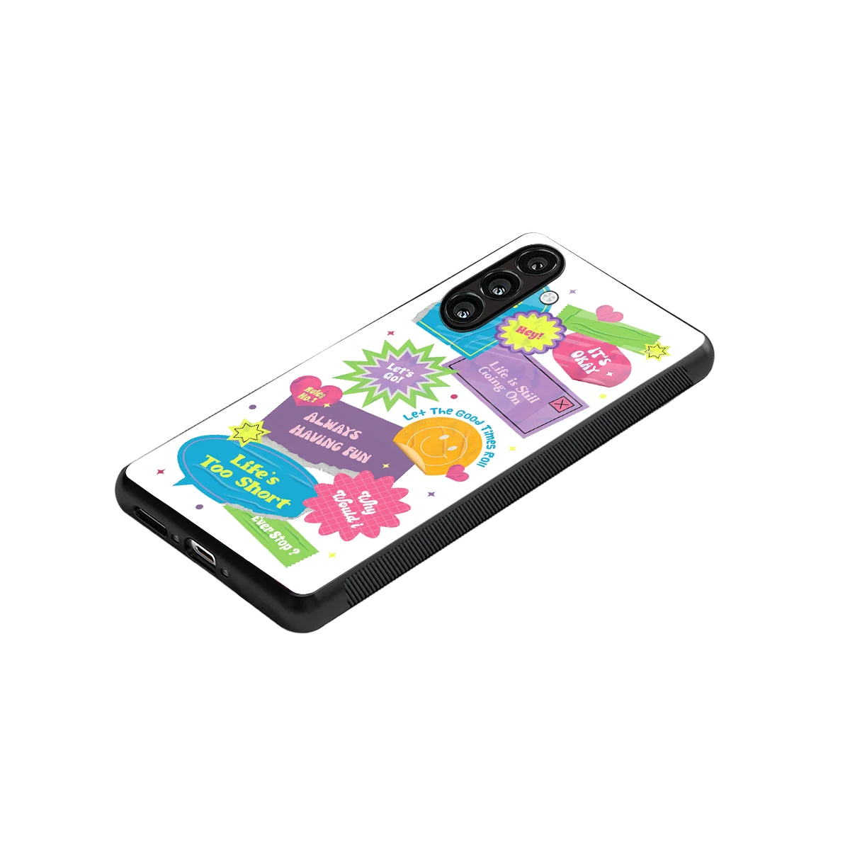 Lesss Go stylish phone case for samsung galaxy a37 5g | glossy glass and slim fit