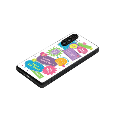 Lesss Go stylish phone case for samsung galaxy a37 5g | glossy glass and slim fit
