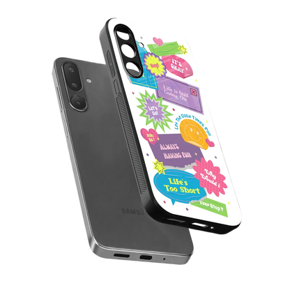 Lesss Go sleek samsung galaxy m56 5g cover with tempered glass back and TPU edges