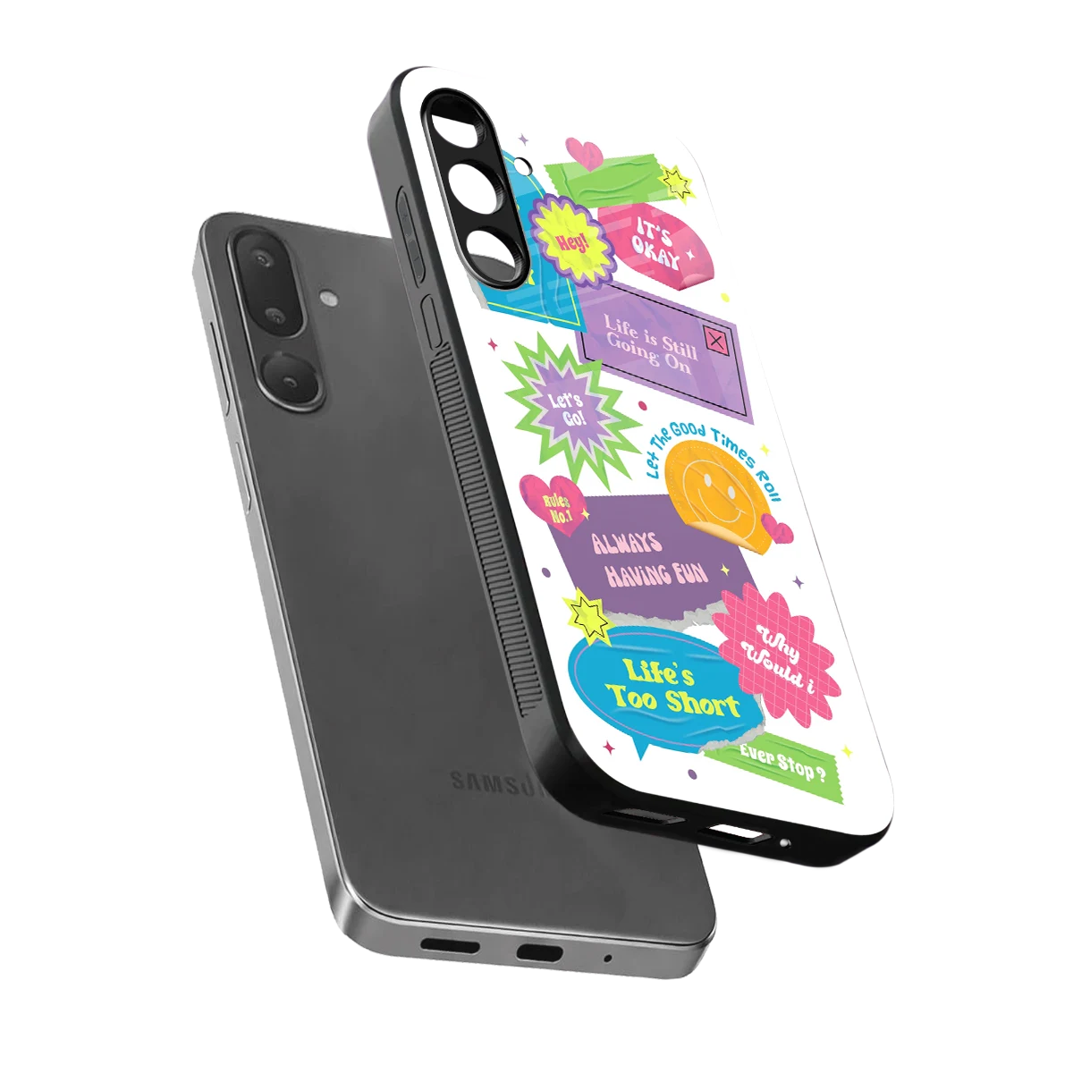 Lesss Go sleek samsung galaxy m16 5g cover with tempered glass back and TPU edges