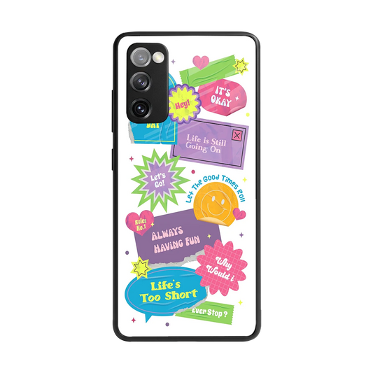 Lesss Go back phone cover | glass case for samsung galaxy s20 fe
