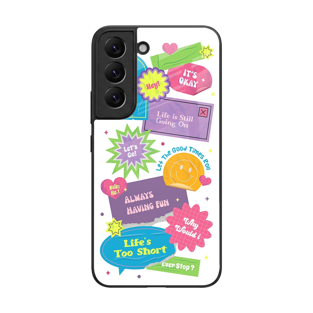 Lesss Go back phone cover | glass case for samsung galaxy s22