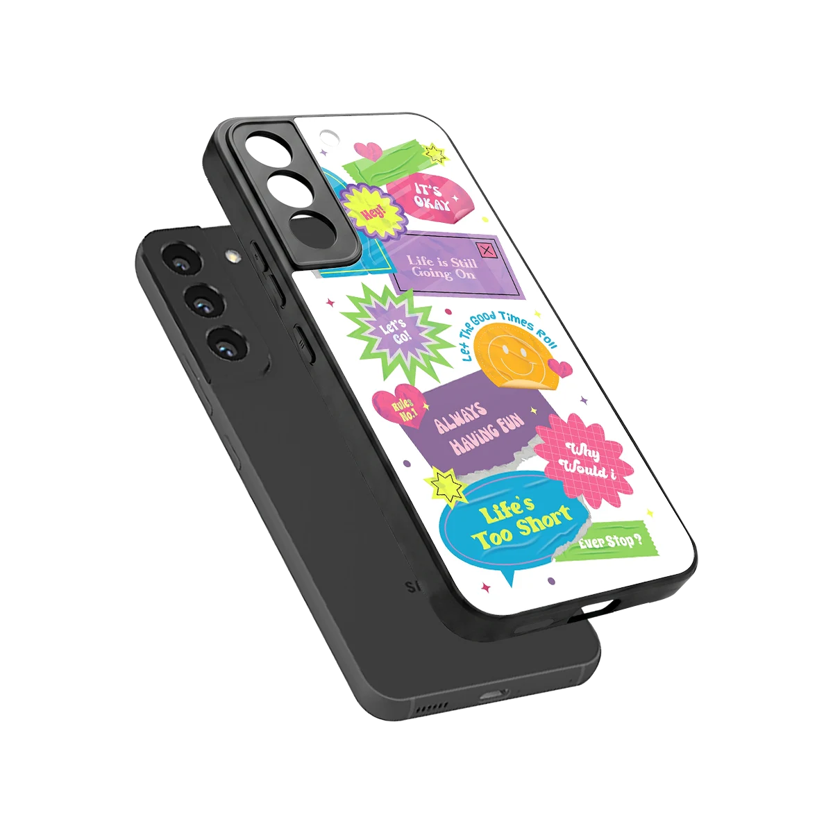 Lesss Go sleek samsung galaxy s22 cover with tempered glass back and TPU edges