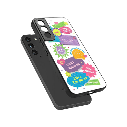 Lesss Go sleek samsung galaxy s22 cover with tempered glass back and TPU edges