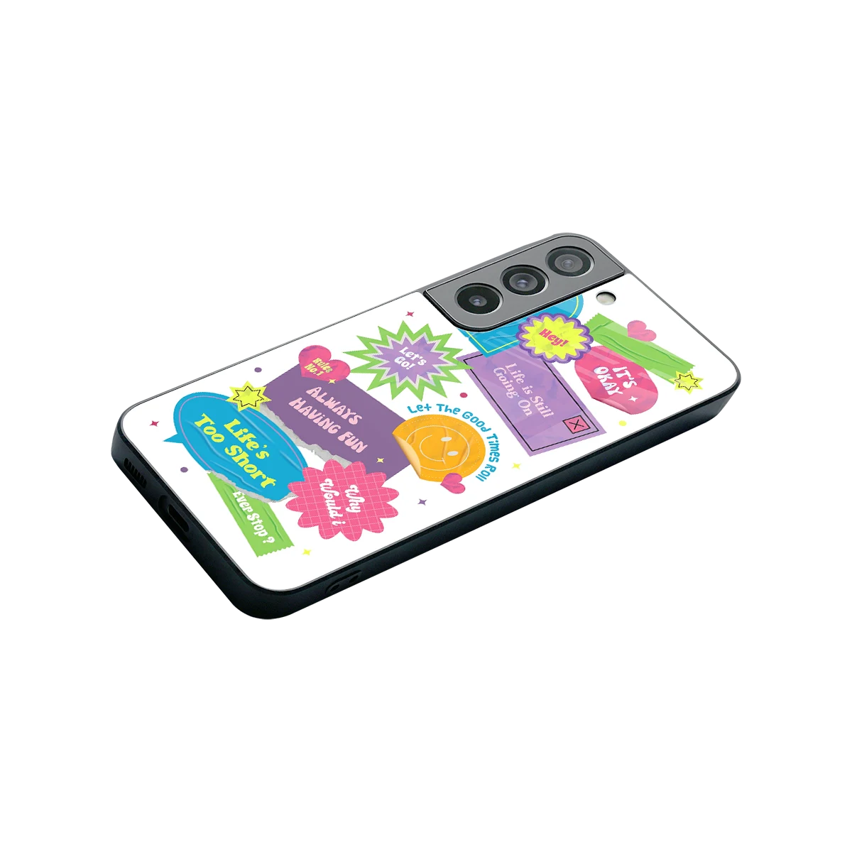 Lesss Go stylish phone case for samsung galaxy s22 | glossy glass and slim fit