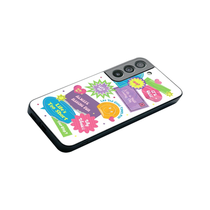 Lesss Go stylish phone case for samsung galaxy s22 | glossy glass and slim fit