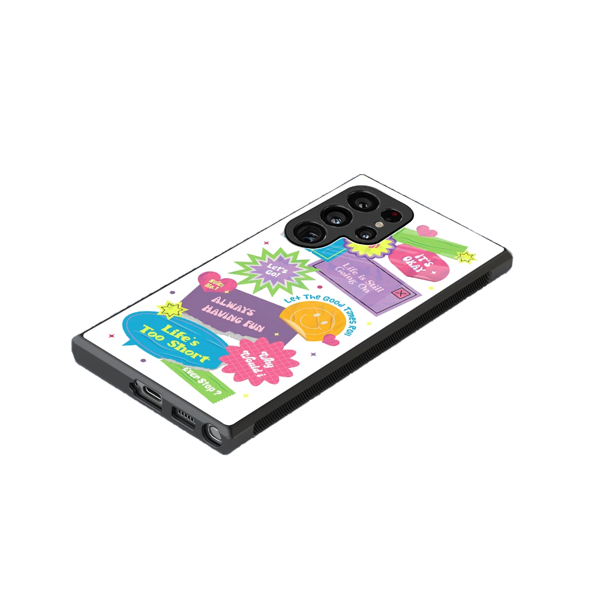 Lesss Go stylish phone case for samsung galaxy s23 ultra | glossy glass and slim fit