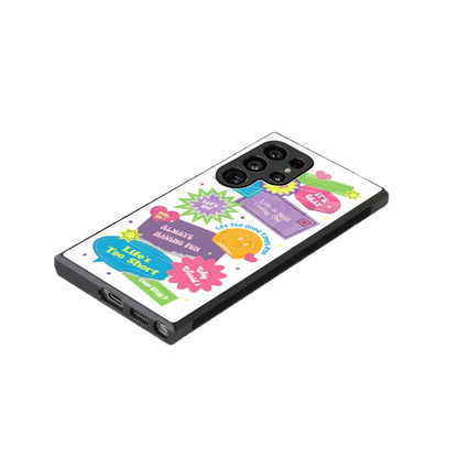 Lesss Go stylish phone case for samsung galaxy s23 ultra | glossy glass and slim fit