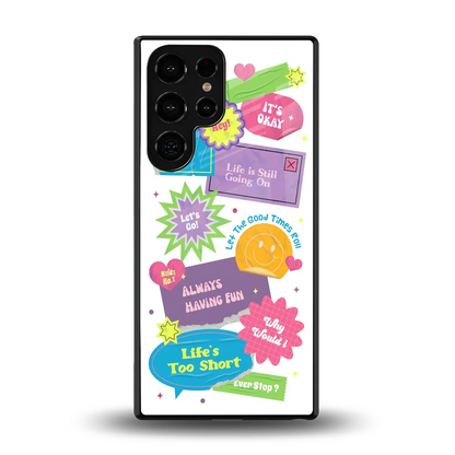 Lesss Go back phone cover | glass case for samsung galaxy s25 ultra