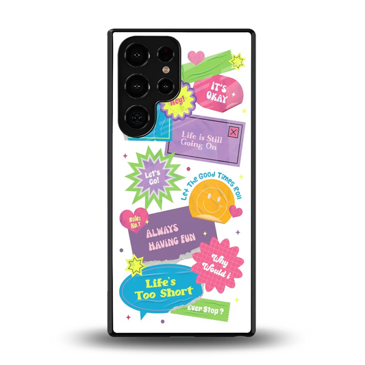 Lesss Go back phone cover | glass case for samsung galaxy s26 ultra