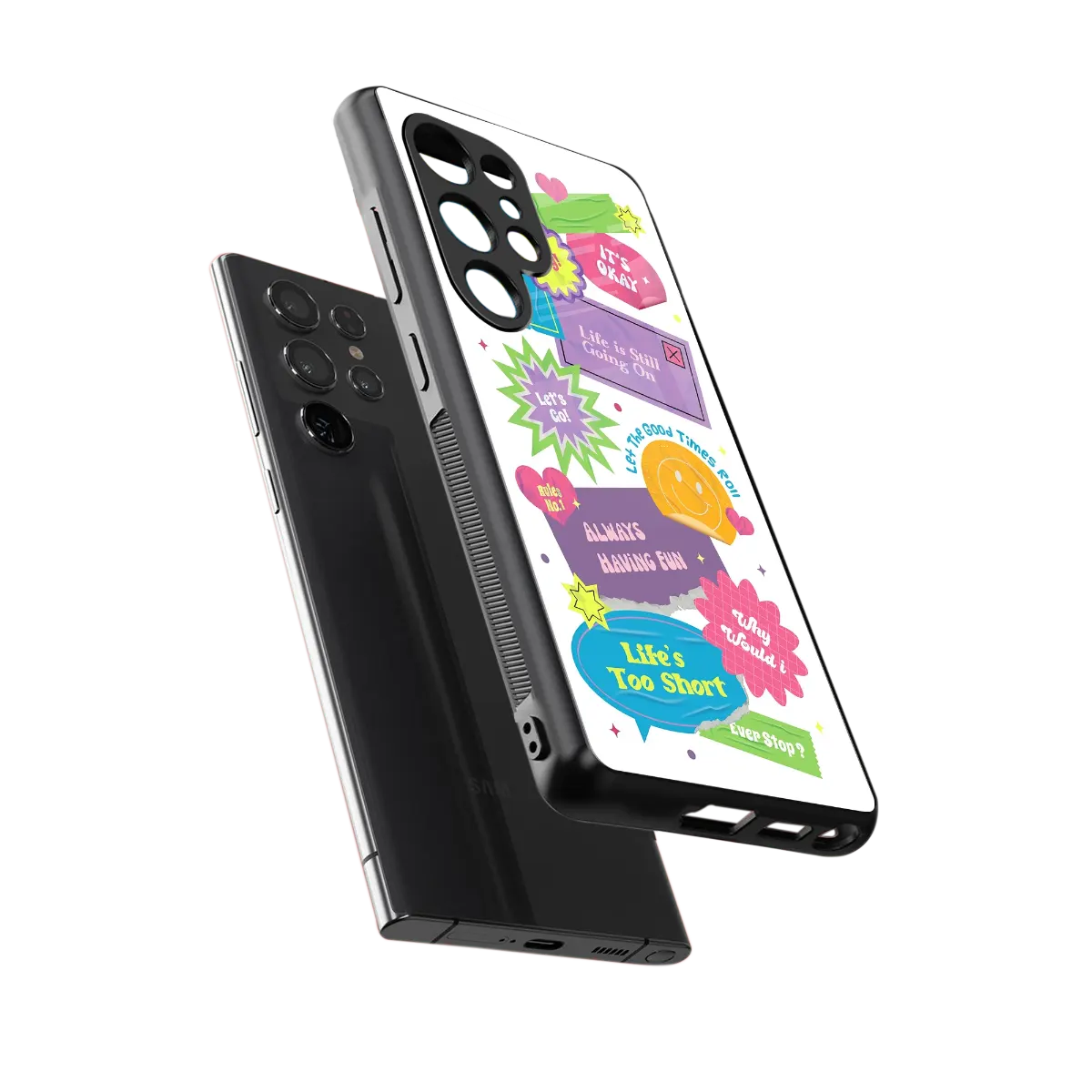 Lesss Go sleek samsung galaxy s25 ultra cover with tempered glass back and TPU edges