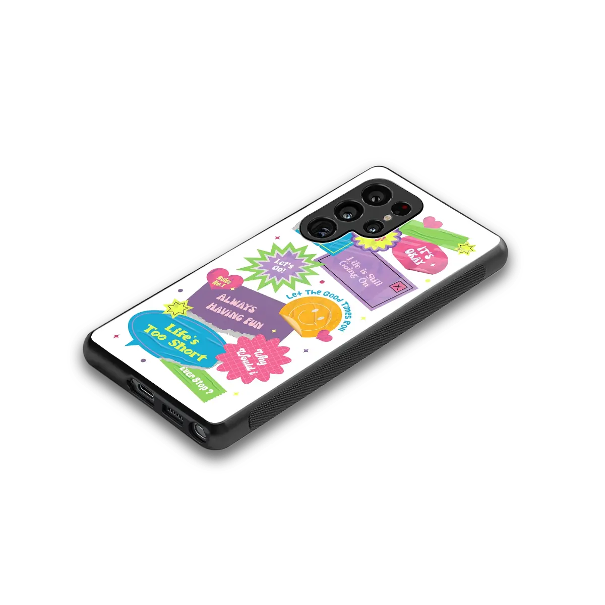 Lesss Go stylish phone case for samsung galaxy s25 ultra | glossy glass and slim fit
