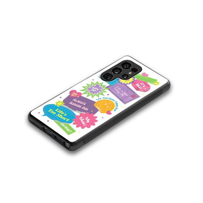 Lesss Go stylish phone case for samsung galaxy s25 ultra | glossy glass and slim fit