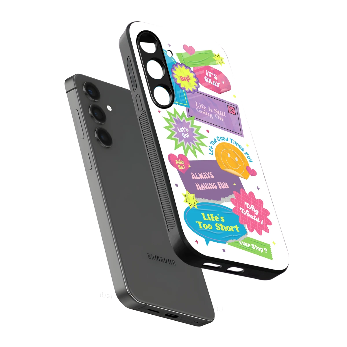 Lesss Go sleek samsung galaxy s24 cover with tempered glass back and TPU edges
